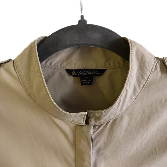 Brooks Brothers Shirtdress Button Front Belt Size 10 Safari Cargo Trench Utility - Picture 4 of 16